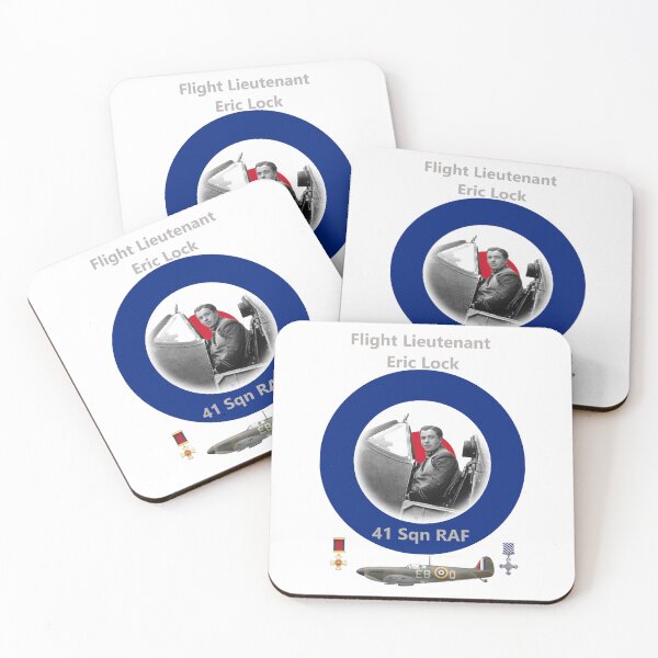 Item preview, Flight Lieutenant Eric Lock fighter ace designed and sold by Digitalfred.