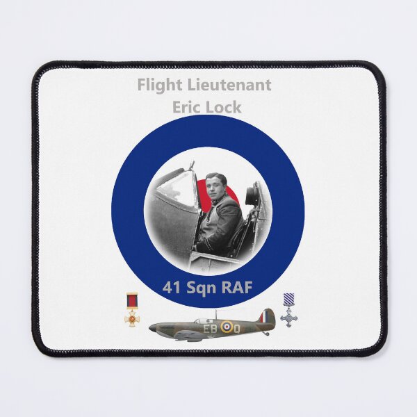 Item preview, Flight Lieutenant Eric Lock fighter ace designed and sold by Digitalfred.