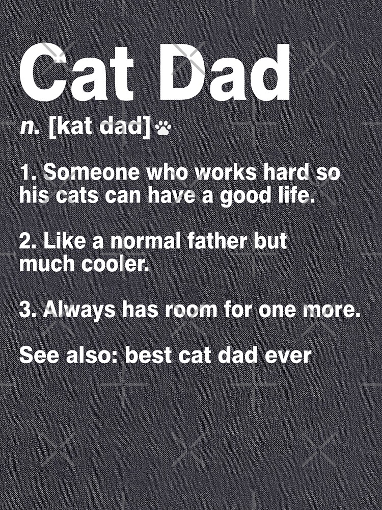 "Cat Dad Definition Funny Meaning Cat Lover Father Gift" Tshirt by JapaneseInkArt Redbubble