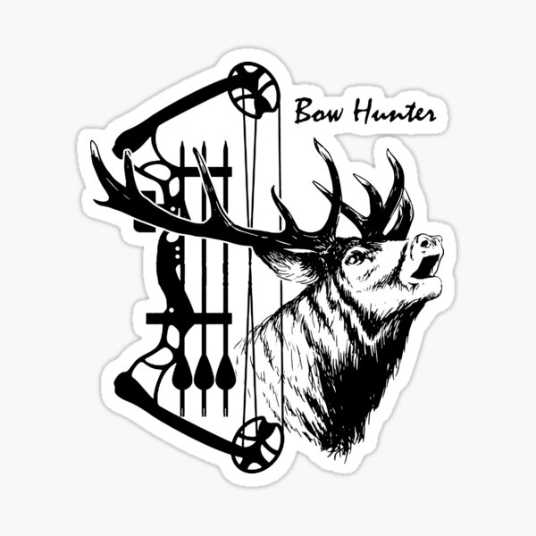 Bow Huntress  bow Hunting decal,compound bow sticker girl camo sticker muddy 