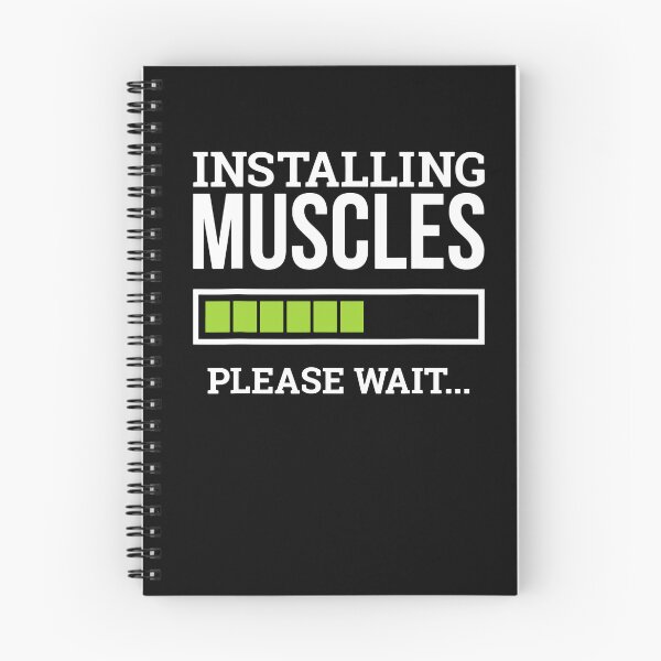 Item preview, Funny Workout Gym Installing Muscles Please Wait T-Shirt designed and sold by JudyMann8258.