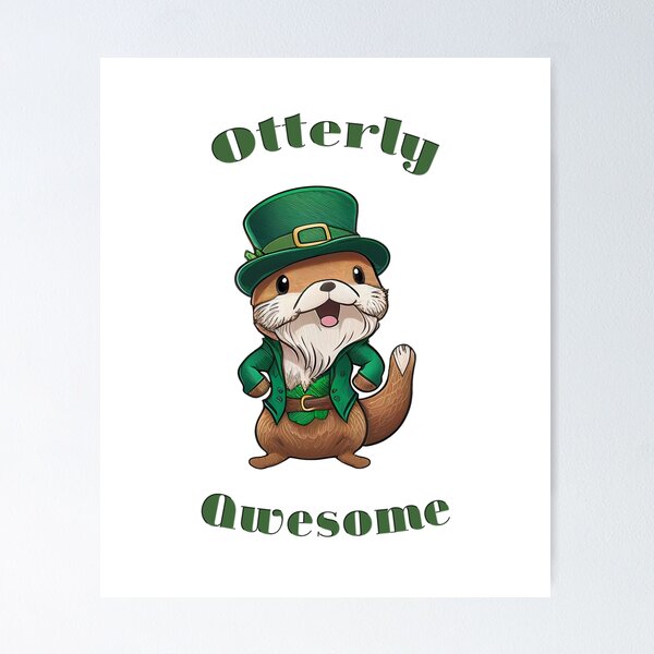 Item preview, Otterly Awesome - St Patricks Day Otter designed and sold by imftrading.