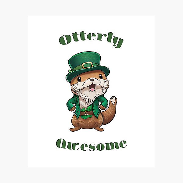 Item preview, Otterly Awesome - St Patricks Day Otter designed and sold by imftrading.