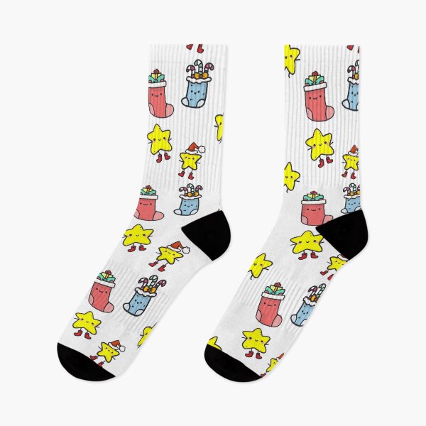 Item preview, cute little christmas socks sticker pack design designed and sold by moonbean-art.