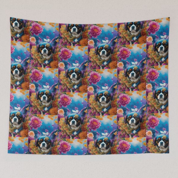 Item preview, Fly Dog with Flower Portrait designed and sold by HenryMaster.