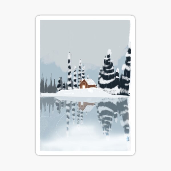 Item preview, Cabin in snowy mountains  designed and sold by Hitona.