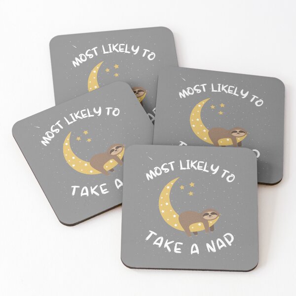 Item preview, Most likely to take a nap (sleeping sloth) designed and sold by ZingAndPep.