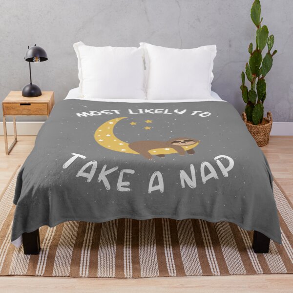 Item preview, Most likely to take a nap (sleeping sloth) designed and sold by ZingAndPep.