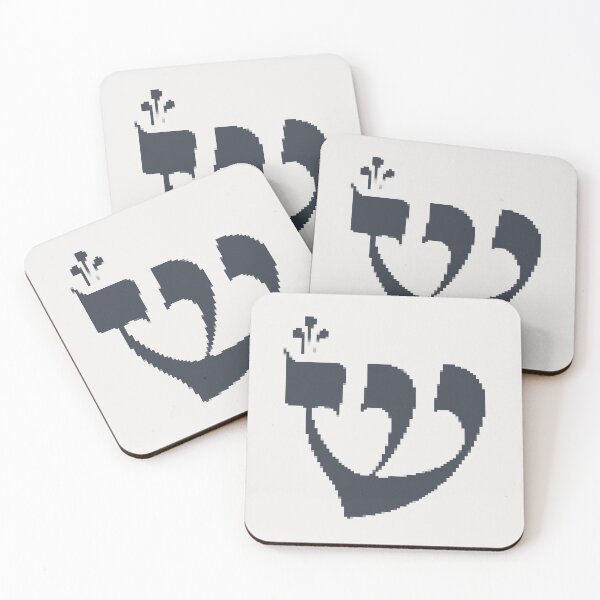 Item preview, The Hebrew Letter Shin in Pixels designed and sold by Amber Dove Studio.