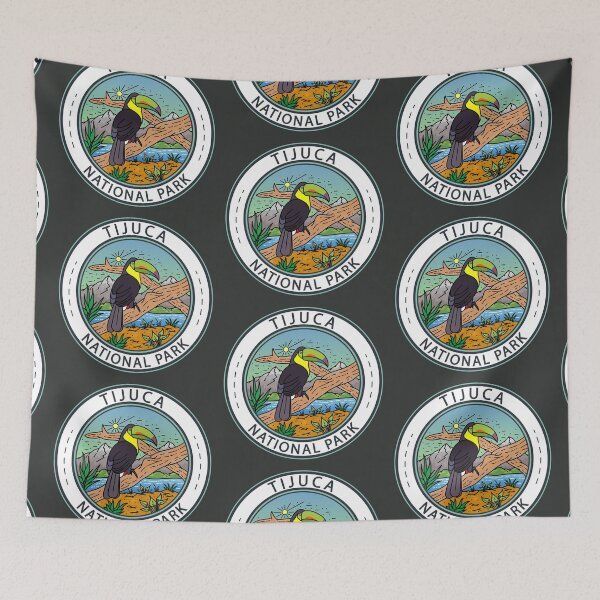 Item preview, Tijuca National Park Brazil Toucan Badge designed and sold by KrisSidDesigns.
