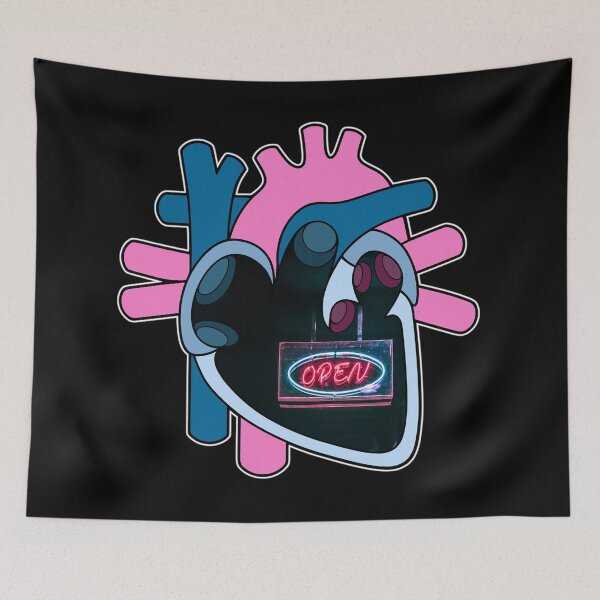 Item preview, Cyberpunk Open Neon Sign (Anatomical Human Heart) designed and sold by ObsidianDaz.