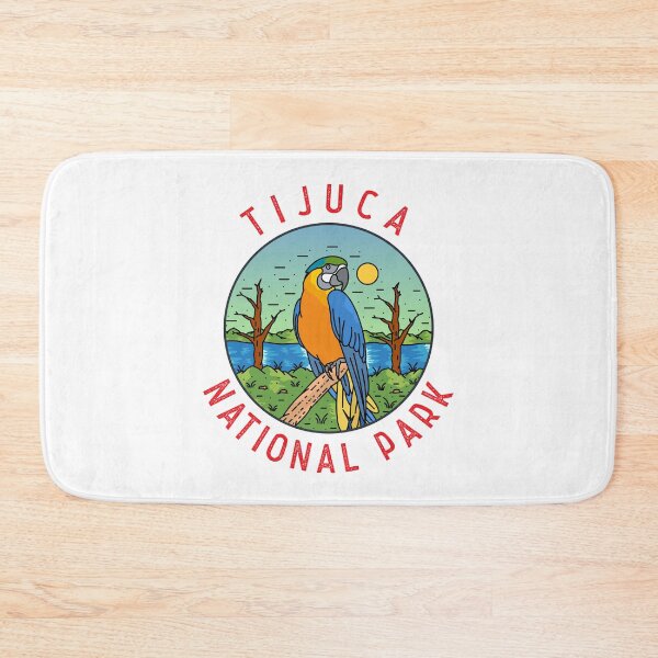Item preview, Tijuca National Park Brazil Macaw Distressed Circle designed and sold by KrisSidDesigns.