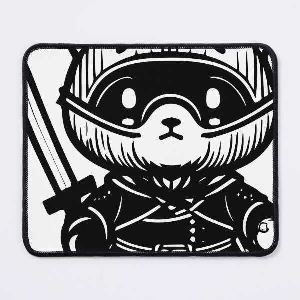 Item preview, cute bear raccoon samurai designed and sold by Keizoku Studio.