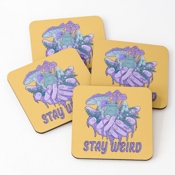 Item preview, Stay weird with the trippy frog designed and sold by Purplecubeart.