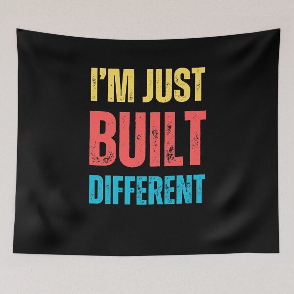 Item preview, Funny Motivational Design: I'm Just Built Different designed and sold by SimpliText.