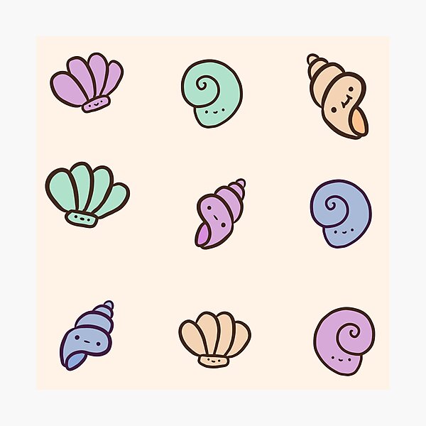 Item preview, Kawaii beach shells summer pack  designed and sold by Yarafantasyart.