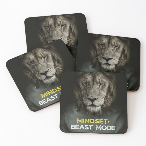 Item preview, Lion Beast Mode Mindset Motivational Quote designed and sold by hiunlimit.