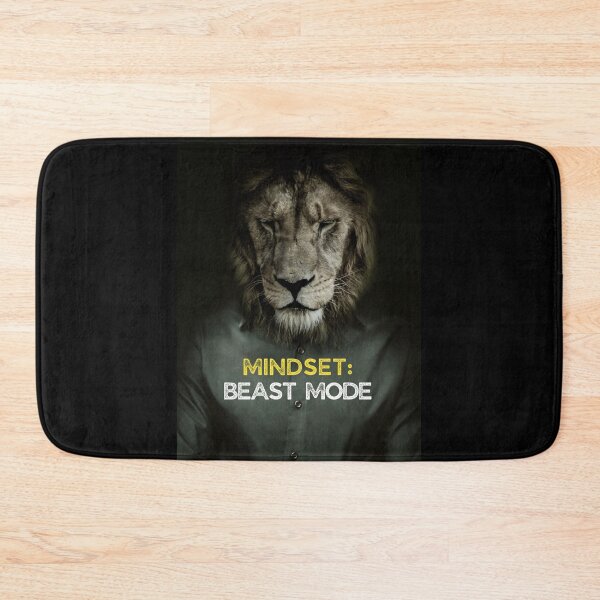 Item preview, Lion Beast Mode Mindset Motivational Quote designed and sold by hiunlimit.