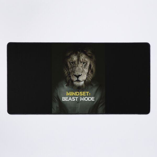 Item preview, Lion Beast Mode Mindset Motivational Quote designed and sold by hiunlimit.
