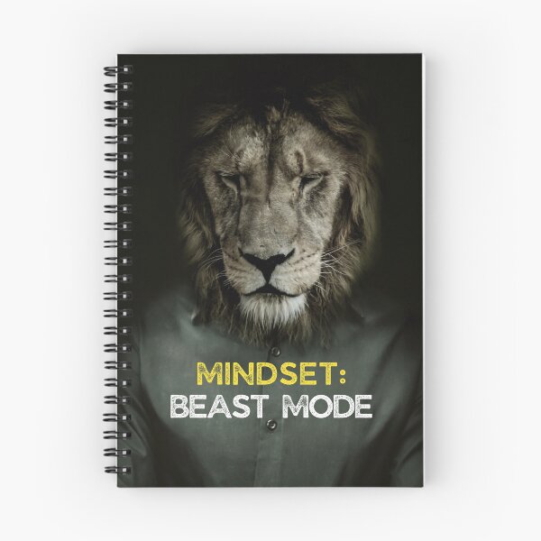 Item preview, Lion Beast Mode Mindset Motivational Quote designed and sold by hiunlimit.