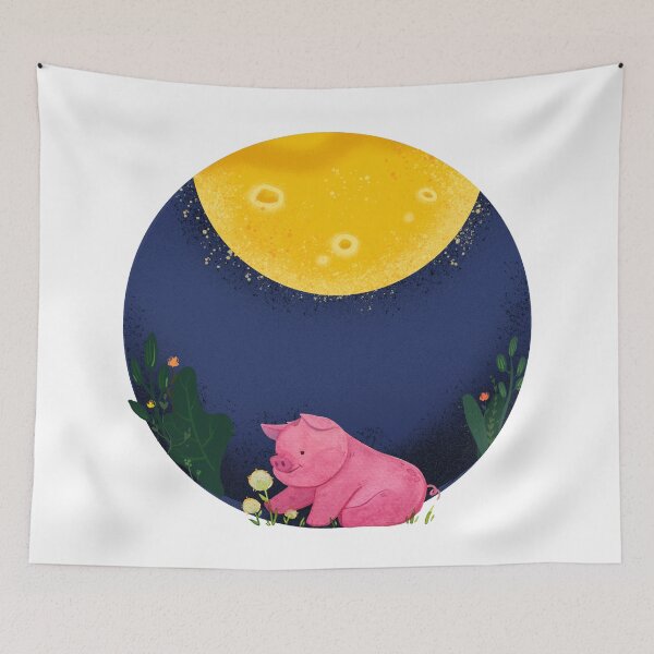 Item preview, Moongazing pig designed and sold by CreativeStrand.