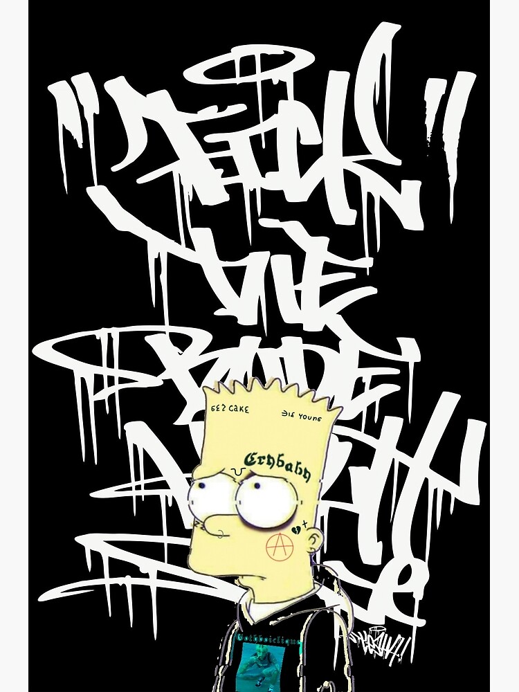 Animtion The Simpsons Bart Sad Tears，Modern Style，Wall Art