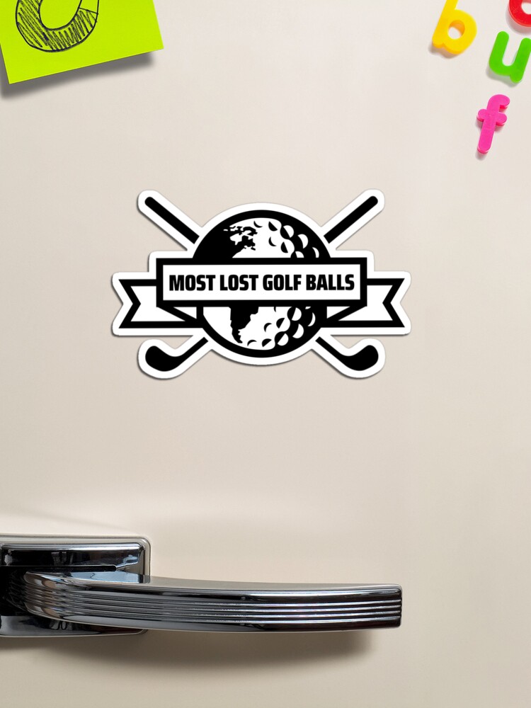 Most Lost Golf Balls Award - Funny Golf Trophy Design Sticker for