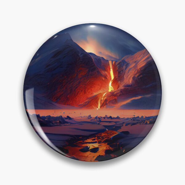 Item preview, Fantasy Landscape Art, Lava Stream designed and sold by Fantasy Masterpiece.