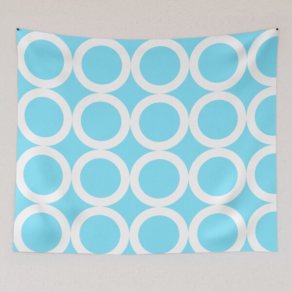 Item preview, MissDewi White Ring Design Light Blue designed and sold by MissDewi.