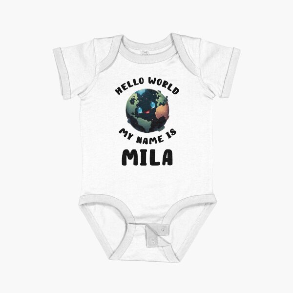 Item preview, Hello World My Name Is Mila designed and sold by Impostrich.