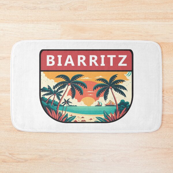 Item preview, Biarritz France Retro Emblem designed and sold by KrisSidDesigns.