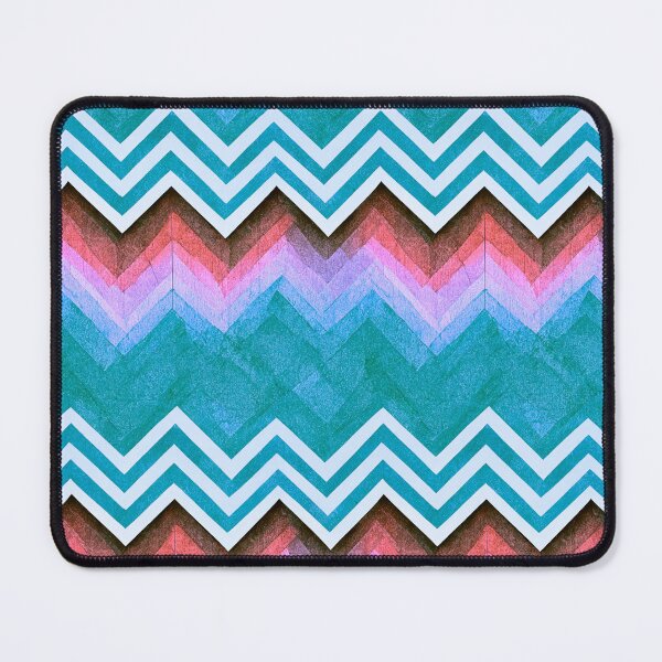 Item preview, Blue and pink chevron geometric pattern designed and sold by YeKnot.