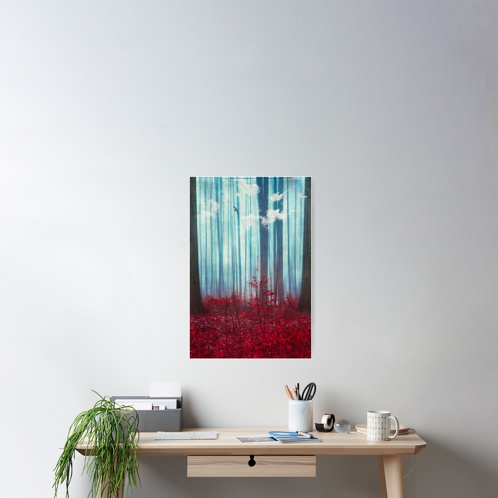 Gateways - abstraction of a forest scene Poster