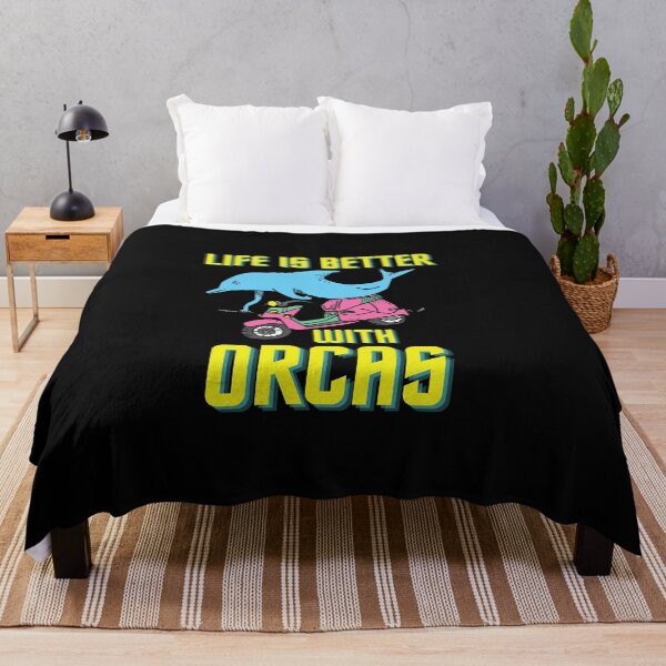 Item preview, Life is Better with Orcas Lover Typography Quote designed and sold by thedazzlingmonk.