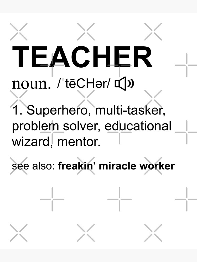 teacher-definition-black-design-poster-by-lois7eunice-redbubble