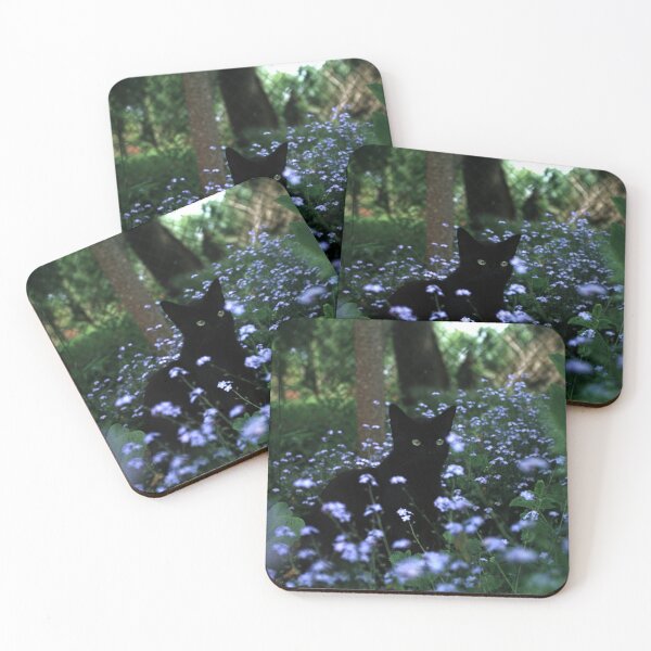 Item preview, Black tomcat Paule in the flowerbed designed and sold by Gourmetkater.