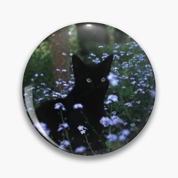 Item preview, Black tomcat Paule in the flowerbed designed and sold by Gourmetkater.