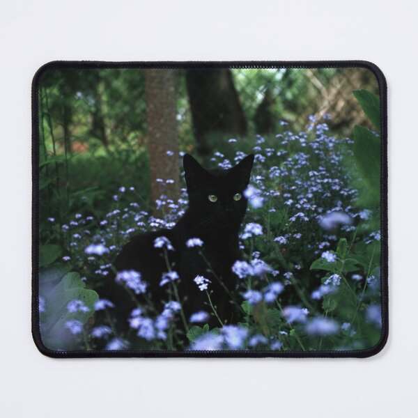 Item preview, Black tomcat Paule in the flowerbed designed and sold by Gourmetkater.