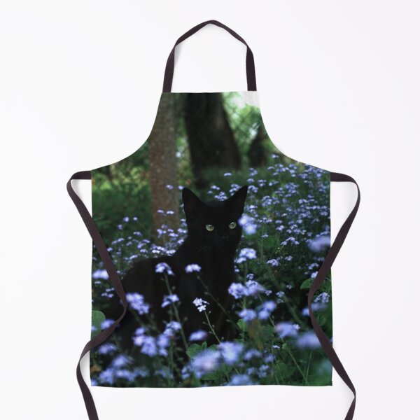 Item preview, Black tomcat Paule in the flowerbed designed and sold by Gourmetkater.