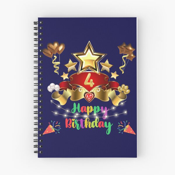 Item preview, 4 years old, Happy birthday 4 years old, (English), Child gift designed and sold by Ksmith-Style.
