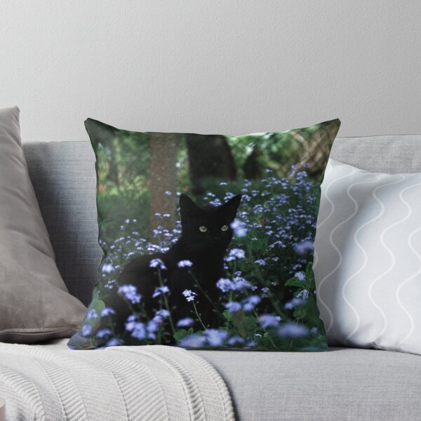 Item preview, Black tomcat Paule in the flowerbed designed and sold by Gourmetkater.