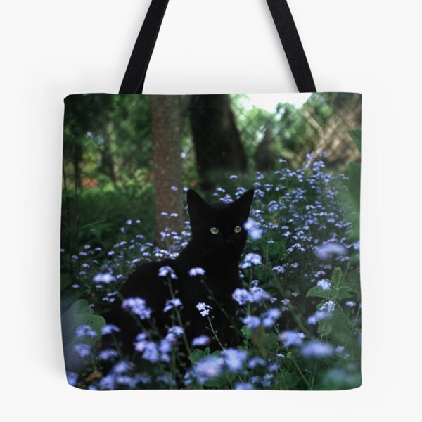 Item preview, Black tomcat Paule in the flowerbed designed and sold by Gourmetkater.