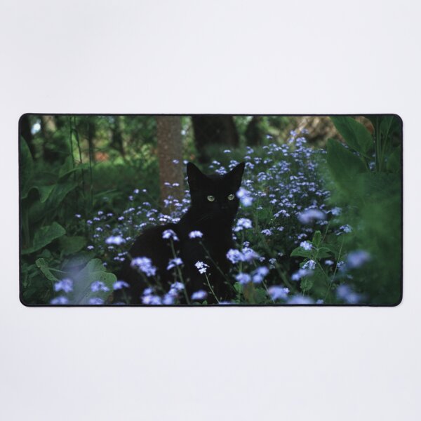 Item preview, Black tomcat Paule in the flowerbed designed and sold by Gourmetkater.