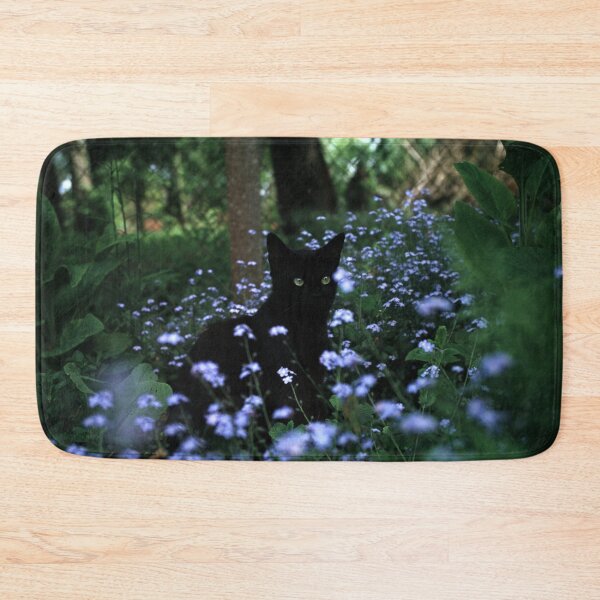 Item preview, Black tomcat Paule in the flowerbed designed and sold by Gourmetkater.
