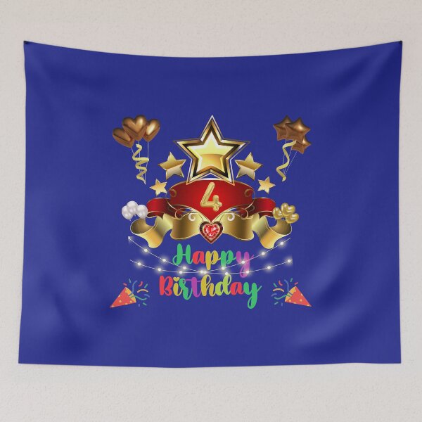 Item preview, 4 years old, Happy birthday 4 years old, (English), Child gift designed and sold by Ksmith-Style.