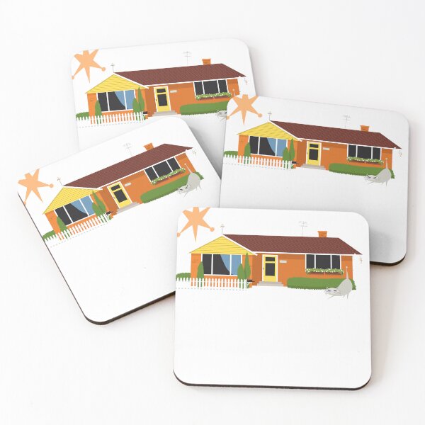 Item preview, MCM house with cat designed and sold by uhnotsocool.