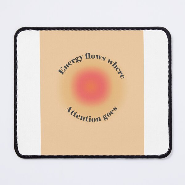 Item preview, Energy flows where attention goes, positive affirmations art, home decor art designed and sold by shreya ranjan.