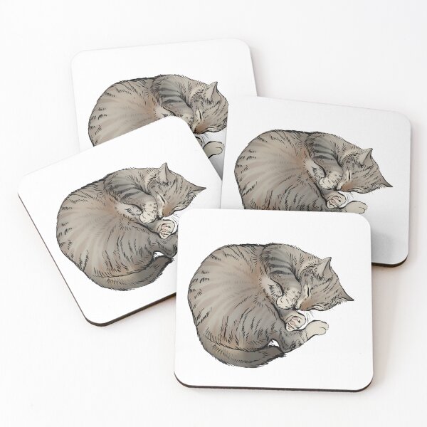 Item preview, Tabby cream cat sleeping designed and sold by Petcetera.