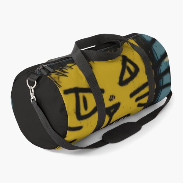 Item preview, Wack crazy cat hissing, yellow blue designed and sold by NxtGenArt.