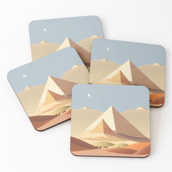 Item preview, Minimalist Boho Pyramids in the Desert  designed and sold by BohoRhapsody.